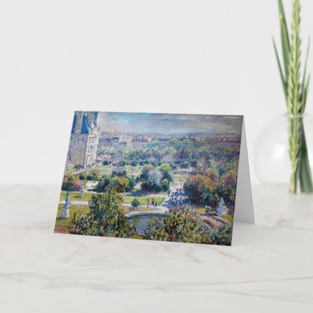 Tarjeta Claude Monet - Los Jardines de las Tullerías (Anverso)