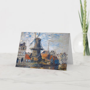 Tarjeta Claude Monet - Molino de viento, Ámsterdam