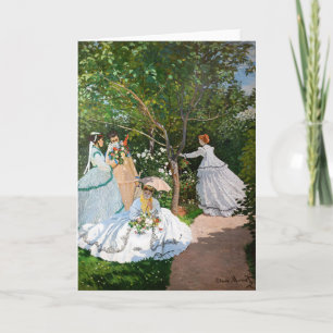 Tarjeta Claude Monet - Mujeres en el jardín