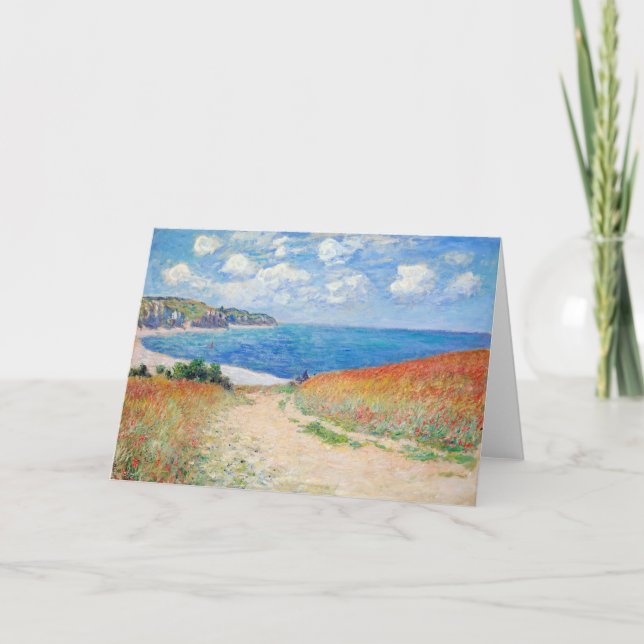 Tarjeta Claude Monet - Path in Wheat Fields at Pourville (Anverso)