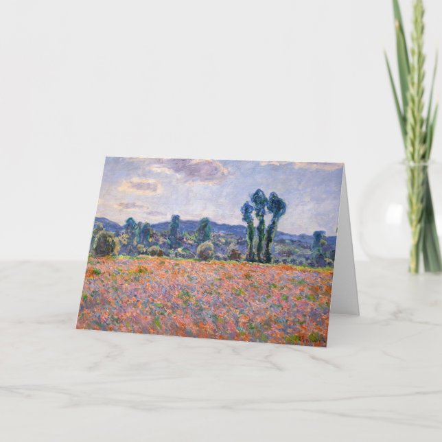 Tarjeta Claude Monet - Poppy Field 1890 (Giverny) (Anverso)