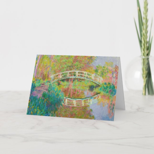 Tarjeta Claude Monet - Puente de futbol japonés, Giverny (Anverso)