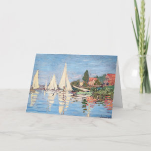 Tarjeta Claude Monet - Regatas en Argenteuil