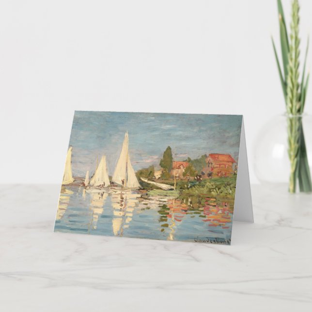 Tarjeta Claude Monet | Regatta at Argenteuil, c.1872 (Anverso)
