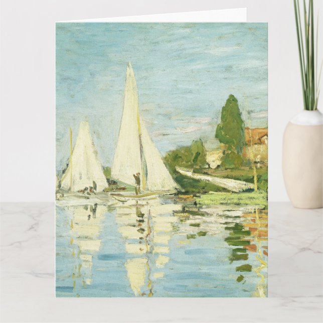Tarjeta Claude Monet. Regattas en Argenteuil (Anverso)