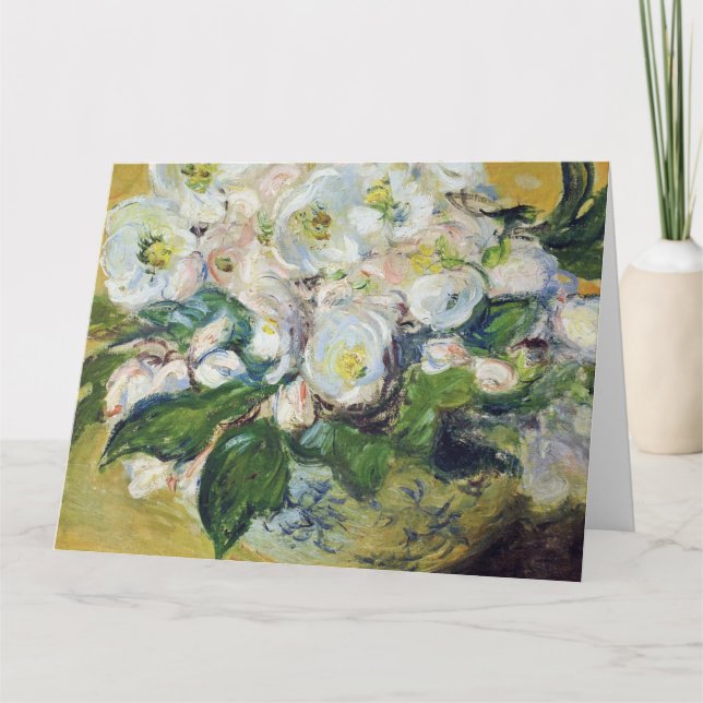 Tarjeta Claude Monet - rosas de navidad (Anverso)