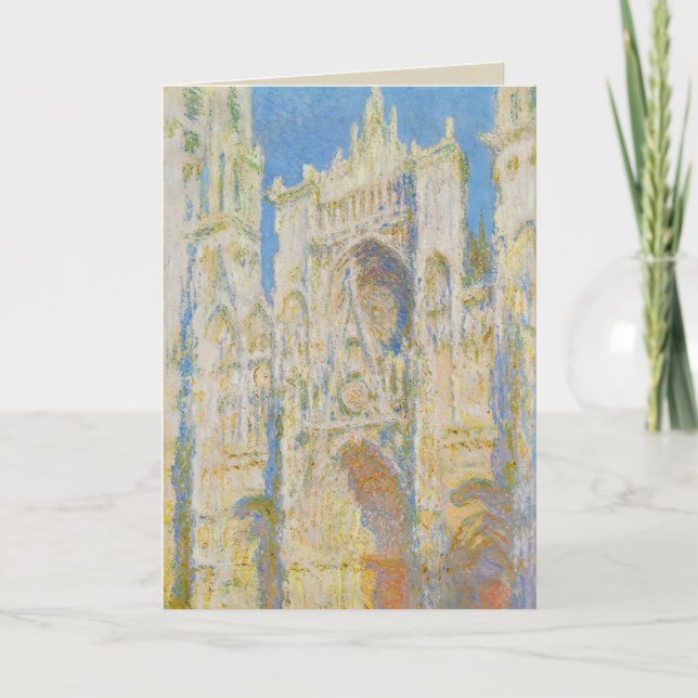 Tarjeta Claude Monet Rouen Cathedral Portal Morning Light (Anverso)