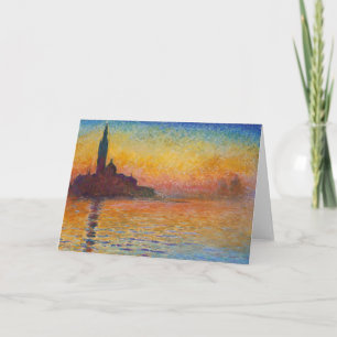 Tarjeta Claude Monet - San Giorgio Maggiore al anochecer