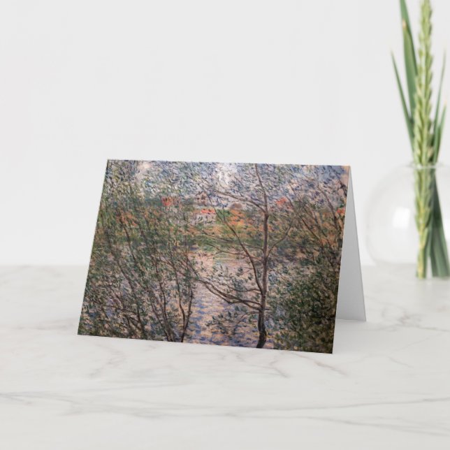 Tarjeta Claude Monet - Tiempo de primavera a través de las (Anverso)