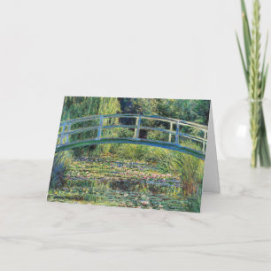 Tarjeta Claude Monet - Water Lily Pond y Puente Japanés