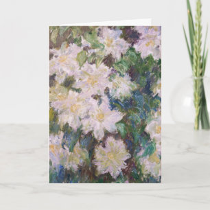 Tarjeta Claude Monet - White Clematis