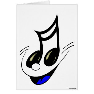 Tarjeta clave de música feliz