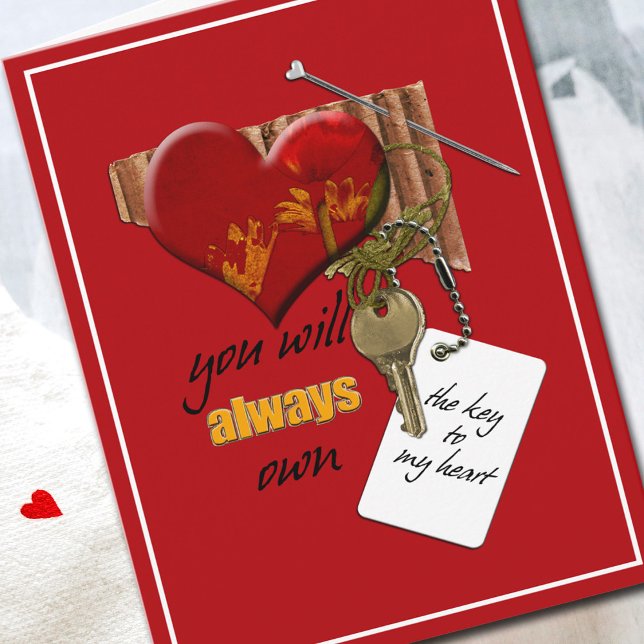 Tarjeta Clave el día de San Valentín para mi corazón (Your sweetheart is going to love this Valentine.)