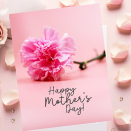 Tarjeta Claveles rosas para Mamá en el Día de la Madre