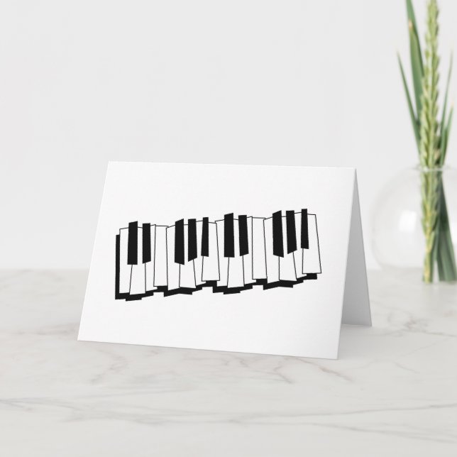Tarjeta Claves de piano (Anverso)