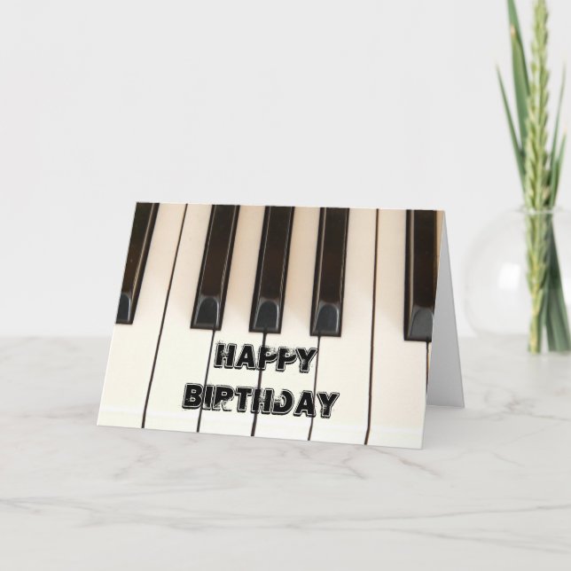 Tarjeta Claves de piano (Anverso)