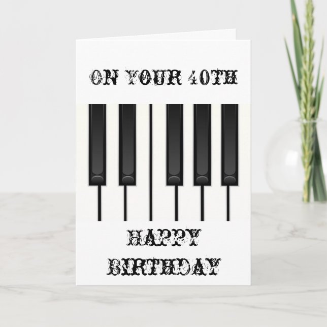 Tarjeta Claves de piano (Anverso)