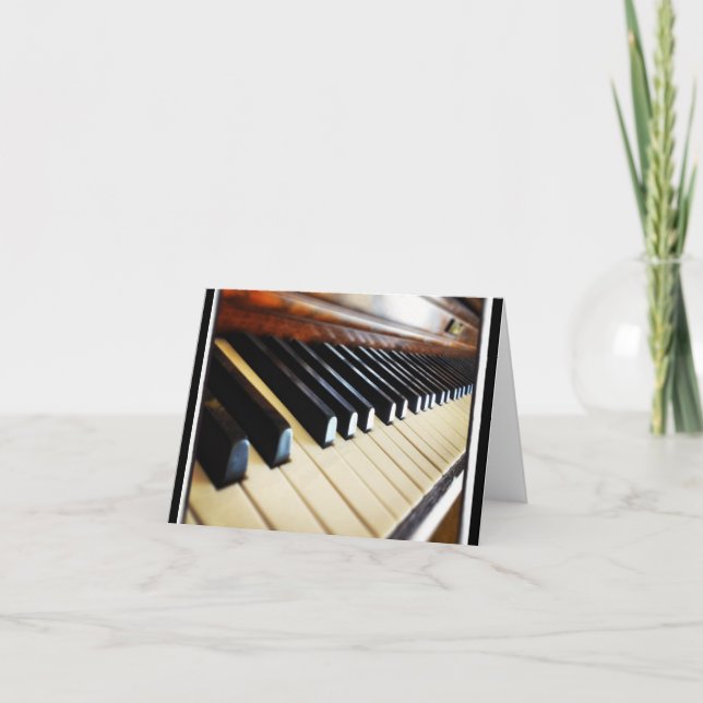 Tarjeta Claves de piano Regalos musicales Notecards (Anverso)