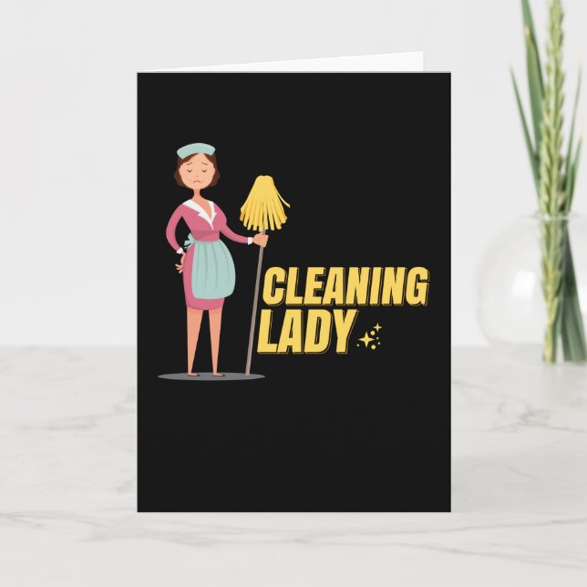 Tarjeta Cleaning Lady Cleaning Lady Cleaning (Anverso)