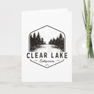 Tarjeta Clear Lake California al aire libre Vintage