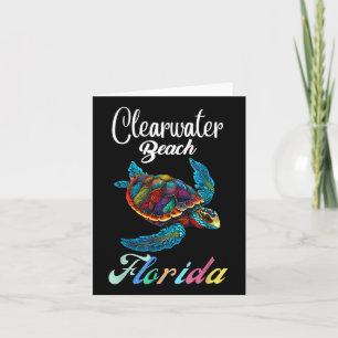 Tarjeta Clearwater Beach Florida Tie Dye Sea Turre Family
