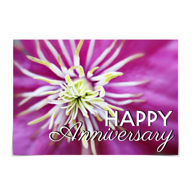Tarjeta Clematis de "Feliz Aniversario" (Subido por el creador)