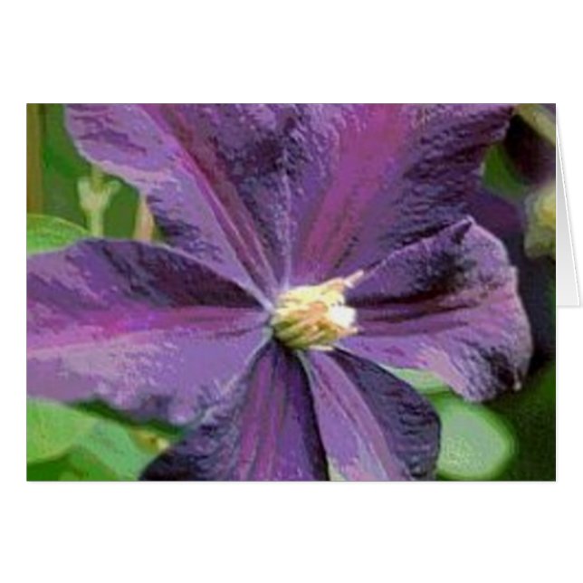 Tarjeta Clematis Purple Flower (Anverso (Horizontal))