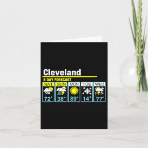 Tarjeta Cleveland 5 Day Forecast Funny Traveller Weather