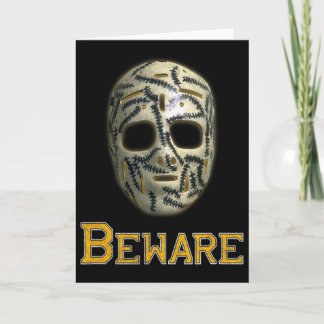 Tarjeta Clic 70s Hockey Mask Boston Cheevers Stitches Bewa