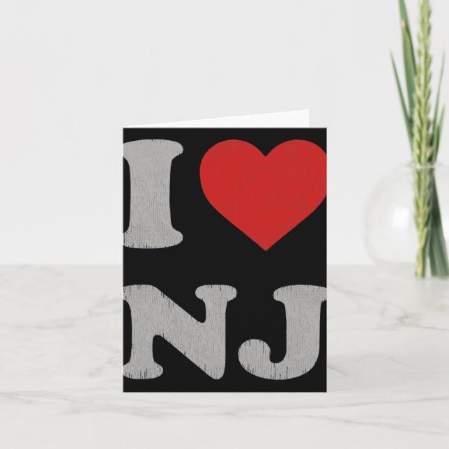 Tarjeta Clic I Love Nj Y2k Souvenir I Heart New Jersey  (Anverso)
