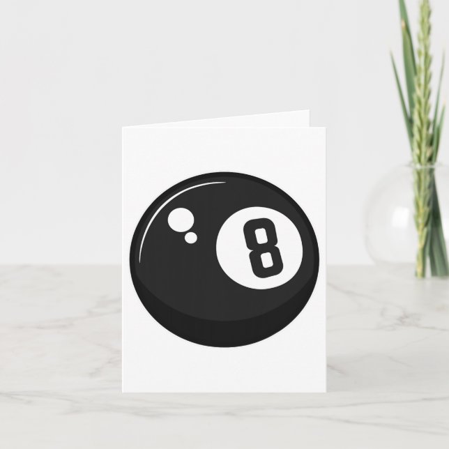 Tarjeta Clic Magic 8 Eight Ll Billiards Pool Player Adulto (Anverso)