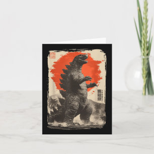 Tarjeta Clic Retro Raro Arte Japonés Kaiju Gigante