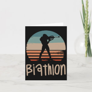 Tarjeta Clic Retro Vintage Biatlón Biatleta