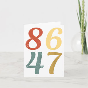 Tarjeta Clic Vintage 80s Estilo 86 47 Anti Trump 8647