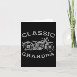 Tarjeta Clic Vintage Abuelo Gráfico Divertido de Motocicle