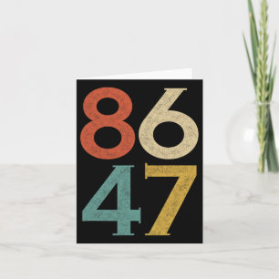 Tarjeta Clic Vintage Estilo 80s 86 47 Anti Trump 