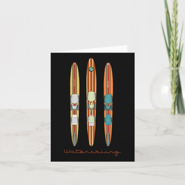 Tarjeta Clic Vintage Water Skis (Anverso)