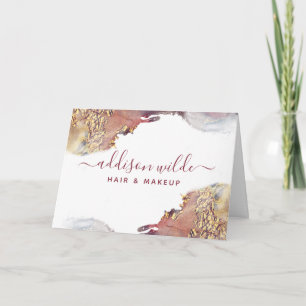 Tarjeta Cliente Líquido De Arte Moderno Morado Y Oro Graci
