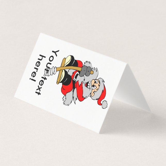 Tarjeta clipart de Papá Noel (Anverso)