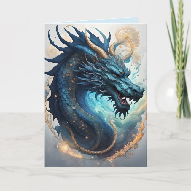 Tarjeta cloud dragon greeting card (Anverso)