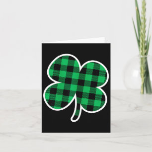 Tarjeta Clover de Cuadro Verde Día de San Patricio Mujer T