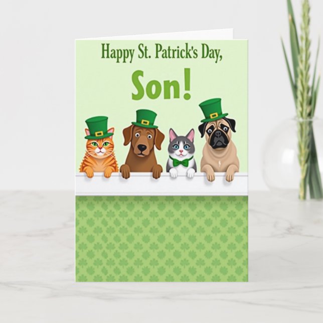 Tarjeta Clover Friends St Patricks Day Card (Anverso)