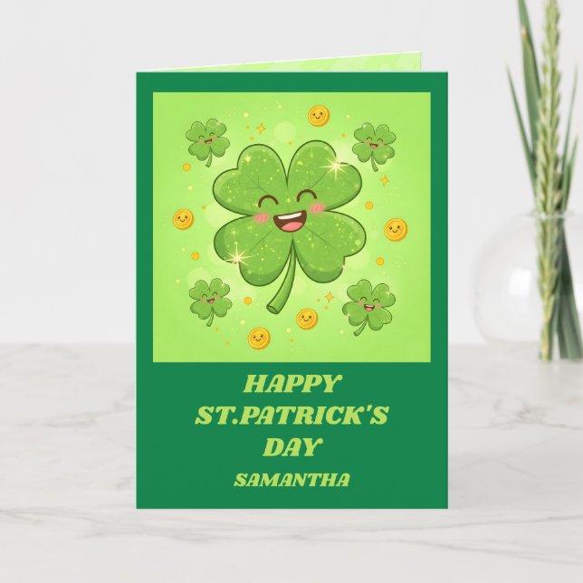 Tarjeta Clover Magic St. Patrick’s Day Card (Anverso)