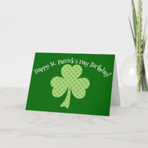 Tarjeta Clover Polka puntos St Patricks Day Birday