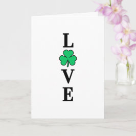 Tarjeta Clover Shamrock Ireland LOVE Elegant All Purpose