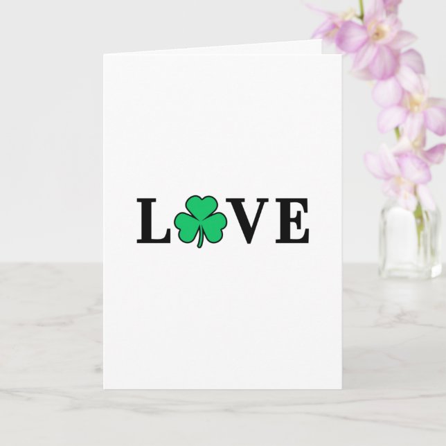 Tarjeta Clover Shamrock Ireland LOVE Elegant All Purpose (Orquídea)