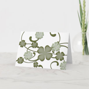 Tarjeta Clover Vine Irish March Happy Birday Card