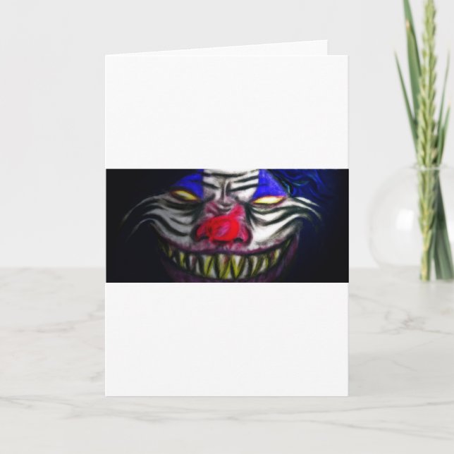 Tarjeta Clowm espeluznante (Anverso)