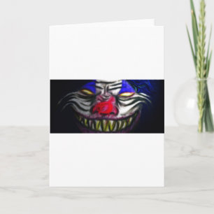Tarjeta Clowm espeluznante