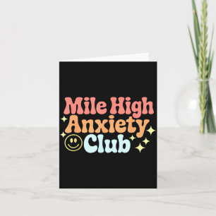 Tarjeta Club de Ansiedad de una Milla de Altura Diseño Div
